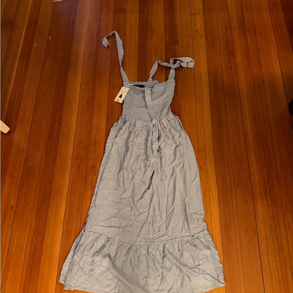 Light Blue Sleeveless Zesica Maxi Dress